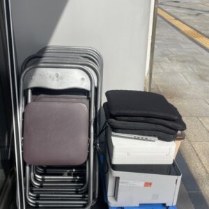 熊本県合志市で店舗移動の為コピー機やパイプ椅子処分