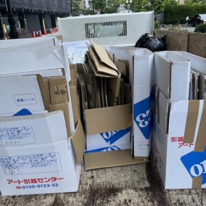 合志市で引越し後のダンボールなど不用品処分